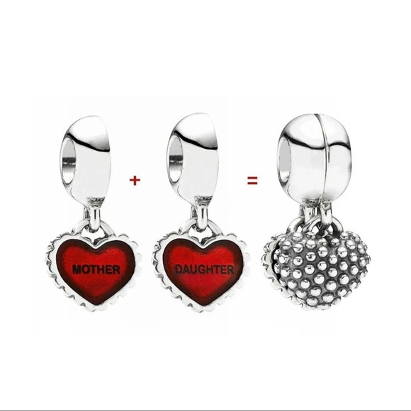 💛 Pandora Sterling Silver Piece of My Heart  Daughter Charm - Picture 4 of 5